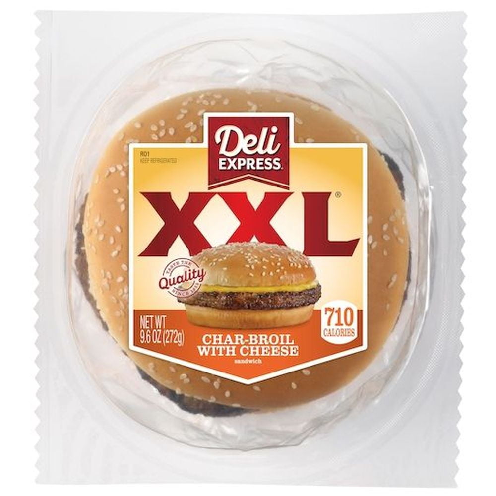 Deli Express XX Large Charbroiled with Cheese Sandwich 6 per case