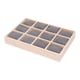 thumbnail image 1 of Caja de joyería con 12 compartimentos para relojes y adornos de madera para hombres y mujeres. Almohada gris, 1 of 9