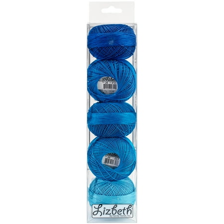 - Lizbeth Specialty Pack Cordonnet Cotton Size 20 5/PkgBlue Ombre