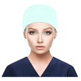 thumbnail image 1 of Scrub Cap With Buttons Bouffant Hat With Sweatband For Womens And Mens, 1 of 5