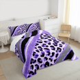 thumbnail image 6 of Homewish Dreamy Purple Polkadots Queen Comforter Set, Leopard Cheetah Print Bedding Sets, Modern Fashion Bedding Comforter Set, Super Cozy Room Decor, 3 Pieces, 6 of 8