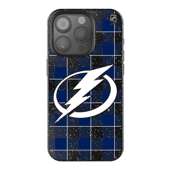 Keyscaper Tampa Bay Lightning Plaid Bling iPhone Case