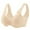 Beige, variant on VISALY Front Closure Bras Wireless Bras Deep V Veck Push Up Bras with Wide Straps Bralette Minimizer Bras Sports Bras Bralette Soft Bras Comfy Bras for Women Everyday Bras Breathable Bras Beige L