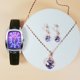 thumbnail image 3 of Reloj Collar Pendientes Regalo Set de 4pcs Mujer Irfora Mirar, 3 of 6