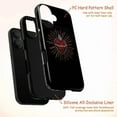 thumbnail image 4 of Dark Radiant Heart Phone Case, Gothic Sacred Heart Design with Silver Rays on Black, Slim Phone Protective Case for iPhone 16 15 14 13 12 Pro Max Mini, 4 of 6