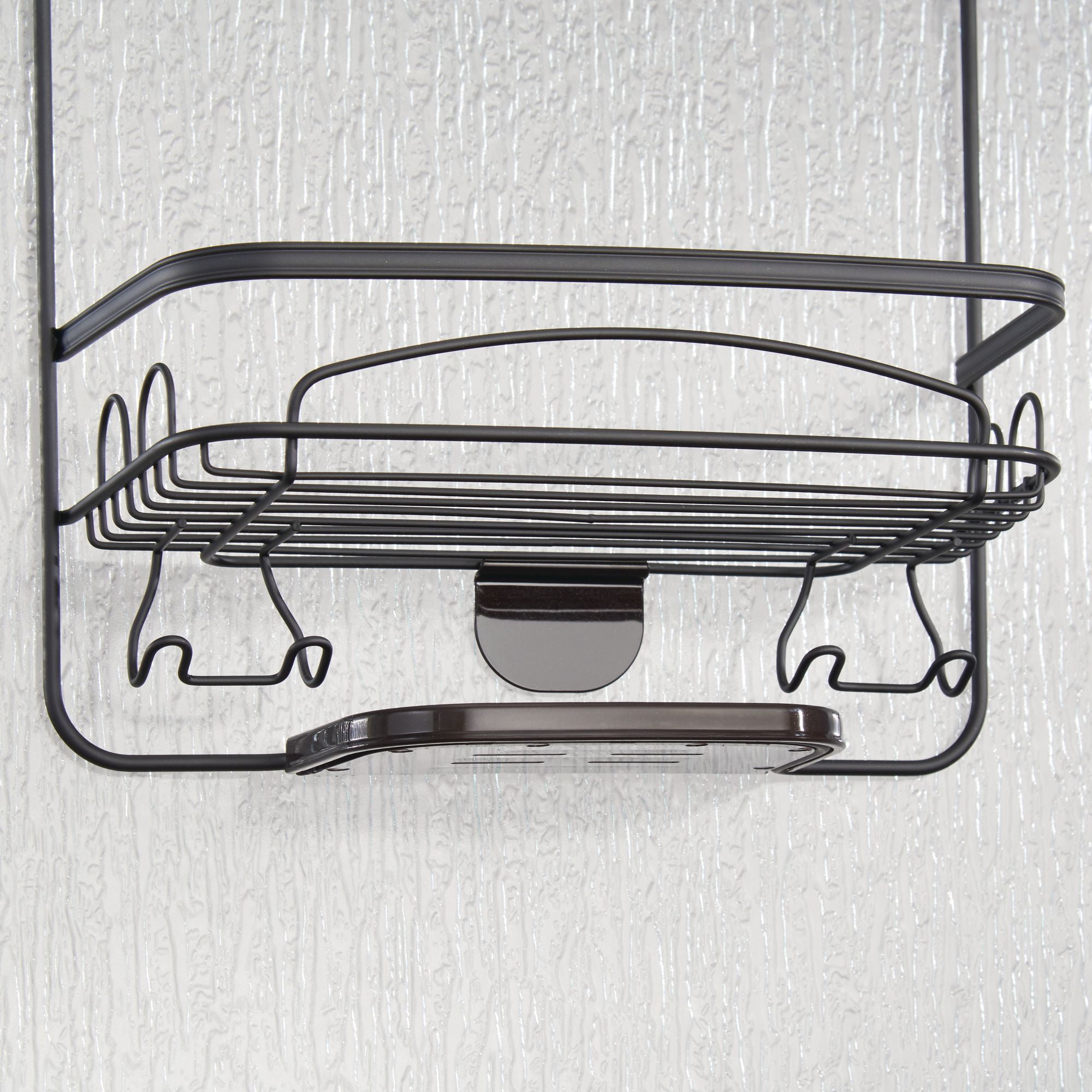 Charcoal Grey BRONX Over Door Shower Caddy