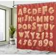 thumbnail image 5 of Ambesonne Cookie Shower Curtain, New Year Themed ABC and Dots, 69"Wx70"L, Multicolor, 5 of 5