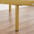 thumbnail image 3 of Royard Oaktree King Size Metal Canopy Bed Frame Modern Four-Poster Platform Bed Frame with Built-in Headboard and Strong Metal Slat Support， No Box Spring Needed， Gold, 3 of 6