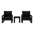 thumbnail image 2 of WestinTrends Montara Outdoor Modern 3-Piece HDPE Patio Sofa Set with Side Table, Black, 2 of 15