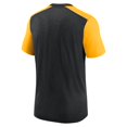 thumbnail image 3 of Men's Nike Heathered Black/Heathered Gold Pittsburgh Steelers Color Block Team Name T-Shirt, 3 of 3