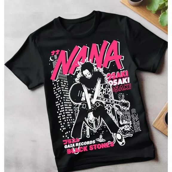 Nana Osaki T-Shirt,Black Stones Manga Anime Girl Kawai Graphic Shirt All Sizes