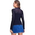 thumbnail image 2 of Women's Cute Colorblock Short Sleeve Crewneck Tops Striped Tee T Shirts Azul Marino Sólido M Azul Marino Sólido M Xishao ropa, 2 of 2