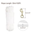 thumbnail image 2 of 100Ft Flag Pole Halyards Rope 1/4" Thick with 4 Pcs Nickel Plated Swivel Flagpoles Clips Hook(Gold), 2 of 5