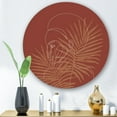 thumbnail image 2 of Designart 'Sillhouette of Afro American Woman on Palm Leaves' Modern Circle Metal Wall Art 11x11 - Disc of 11, 2 of 5