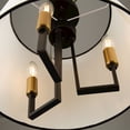 thumbnail image 6 of Artcraft Lighting Coco 3 Light SemiFlush Mount Black and Gold, 6 of 10