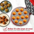 thumbnail image 5 of Holstein Housewares 12-Count Cakepop Maker, with Non-Stick Plates & Indicator Lights – Bakes 12 Sweet or Savory Pops Fast, Perfect for Birthday Treats & Holiday Party Snacks, Red, 5 of 9