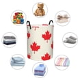 thumbnail image 6 of Balery Happy Canada Day Round Laundry Basket with Handles Waterproof Freestanding Laundry Hamper for Clothes Toys in the Dorm and Family-Small, 6 of 8