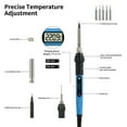 thumbnail image 2 of 18 Pcs 80W Soldering Iron Kit, Adjustable Temperature Digital Display Repair Soldering Tool with Multimeter & 5 Soldering Iron Tips, Automotive Electrical Welding Iron Tool, Blue with ON-OFF Switch, 2 of 7
