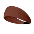 thumbnail image 3 of Lispipm Sweat Headbands for Women Workout Non Slip Sports Running Yoga Sweatband Ladies Casual Bands for Summer Brown, 3 of 4