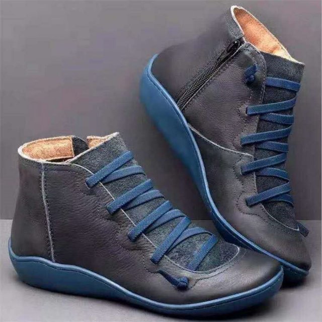 Zapatos casuales con tiras cruzadas de color sólido y boca baja de otoño, zapatos de mujer de cabeza redonda