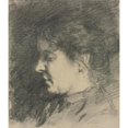 thumbnail image 2 of Samuel H. Crone 12x14 Black Ornate Wood Framed Double Matted Museum Art Print Titled: Sarah H. Crone (1880S or 1890s), 2 of 5