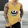 thumbnail image 5 of Men's Tank Top Graphic Print Round Neck Thin Strap Backless T Shirt Casual Trendy Sports Sleeveless Shirt, 5 of 5