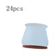 thumbnail image 2 of 24 piezas: cubierta pequeña para patas de mesa de fieltro redondo, color blanco y marrón, 2 of 7