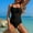 Black, variant on Swimsuits for Women One-piece High-End Comfortable Swimsuit Bikini Swimsuit White S