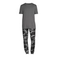 thumbnail image 5 of Hanes Men’s Ultrasoft T-Shirt and Jogger French Terry Pajama Set, 2-Piece, Sizes S-5XL, 5 of 5