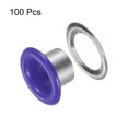 thumbnail image 3 of Unique Bargains 100 Pcs Œillets 1/4 Pouce (6mm) Trou de Fixation Métal Auto-Adhésif avec Rondelles pour Cuir Violet, 3 of 7