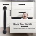 thumbnail image 3 of Poignée de Porte Noire Robuste avec Ensemble d'Accessoires d'Installation, Design à la Mode pour Armoire Tiroir Placard, 3 of 7