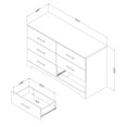 thumbnail image 6 of Pemberly Row Modern / Contemporary 6-Drawer Double Dresser Chocolate, 6 of 9