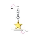 thumbnail image 3 of Bling Jewelry Womens Holiday USA Patriotic Star Dangle Charm Bead 14K Gold Plated Sterling Silver, 3 of 4