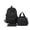 Black Blackpack, variant on Polka Dot Bow Backpack Set, Water Resistant Bookbag with Lunch Box and Pencil Case, Nylon Laptop Backpack for Outdoor College (Black)