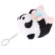 thumbnail image 2 of KAKOWELY Llavero de muñeco de panda pequeño, figura de peluche de dibujos animados, llavero de panda de peluche, 2 of 5