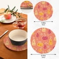 thumbnail image 2 of SKYSONIC Pumpkin Colorful Pink Pot Holders Trivets, 2 Pcs Heat Resistant Trivets,Autumn Cartoon Cotton Thread Weave Mats for Hot Pads Pans Pot Bowl Teapot for Kitchen Decor, 2 of 7