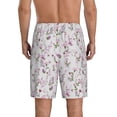 thumbnail image 3 of Kdxio Orchids Flowers Print Mens Sleep Shorts Bottoms Soft Comfy Pajama Wear Pants with Drawstring Pockets, 3 of 7