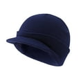 thumbnail image 1 of Winter Beanie W/Visor & Earflaps For Men Outdoor Fleece Hat Scarf Set, 1 of 6