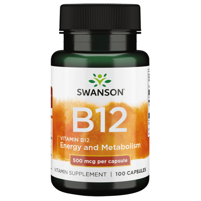 Swanson Vitamin B-12 500 Mcg 100 Capsules