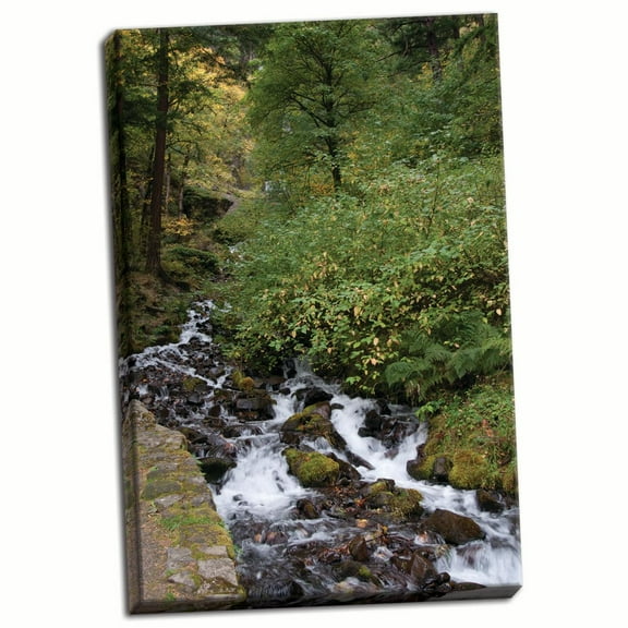 Gango Home Decor Wahkeena Falls IV by Erin Berzel (Ready to Hang); One 24x36in Hand-Stretched Canvas