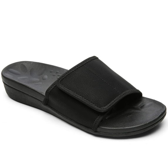 MEGNYA Orthopedic Slides Sandals for Women, Comfortable Plantar Fasciitis Sandals for Flat Feet, High Arch Support Walking Sandals with Adjustable Straps