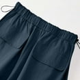 thumbnail image 4 of ABATAB Cargo Pants for Women with Pockets Wide Leg Hiking Pants Casual Drawstring Gym Outdoor Fashion Trousers for Travel, 4 of 6