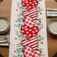 thumbnail image 5 of Table Runners 72 Inches Long Dress Scarves, Valentine's Day Farmhouse Kitchen Table Runner, Coffee Tablerunners, Red Love Heart Eucalyptus Romance Buralp 14x72 Inch, 5 of 9