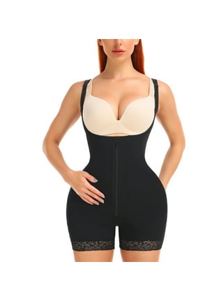 Full Body Shaper for Women Tummy Control Shapewear Waist Trainer  Compression Girdle Thigh Slimmer Bodysuit Zipper Adjustable