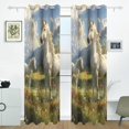 thumbnail image 2 of Unicorns Grassland Sky and Ainbow Black Out Curtains 84 Inch Length for Bedroom Living Room Windows 2 Panels Set, 2 of 6