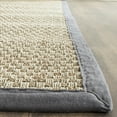 thumbnail image 5 of SAFAVIEH Natural Fiber Arbor Bordered Area Rug, Natural/Dark Gray, 5' x 8' - Coastal Design, Natural & Dark Grey, Seagrass, Ideal for Entryway, Kitchen, Living Room, Office, 5 of 13