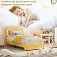 thumbnail image 5 of Trilenars Twin Size Upholstered Bed Frame in Yellow,Yellow, 5 of 6