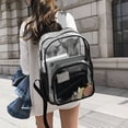thumbnail image 6 of PVC Transparent Backpacks Clear Backpack for Travel and Outings Grey Highland Cattle, 6 of 7