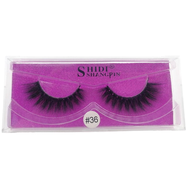 Pestañas postizas Sunnimix 1 Par de Pestañas 3D Extensión de Fibra Falso Ojo Maquillaje Largo Natural