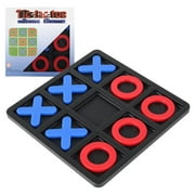 Tic Tac Toe Board Game 5.91 x 5.91" Tic Tac Toe Table Game Resin XOXO Board Game Early Education Toys 2 Players Portable Tabletop Board Game for Family Adults and Kids